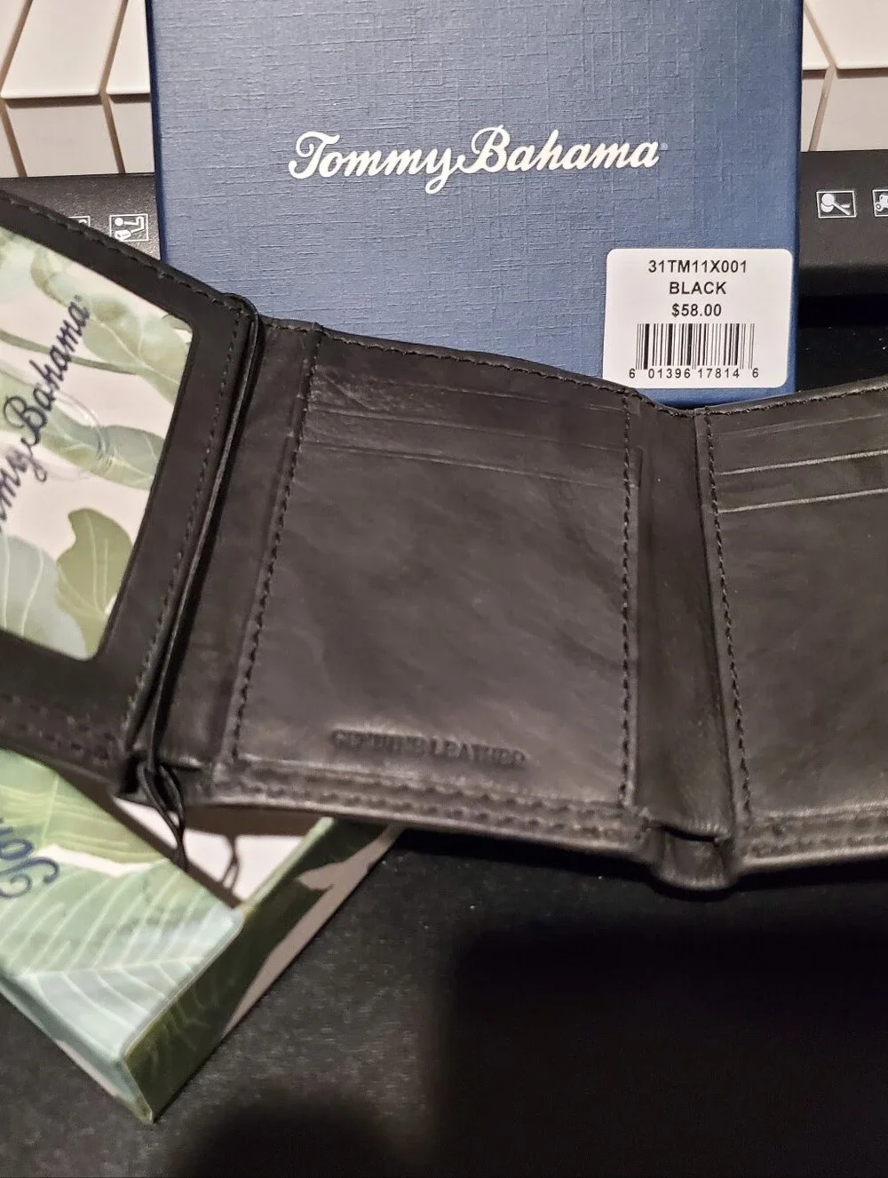 Tommy Bahama Leather Tri-Fold Wallet